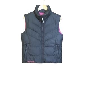 Columbia Womens Black Full Zip Puffer Vest Size Medium